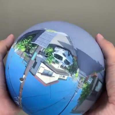 Painting circular landscapes in a sphere