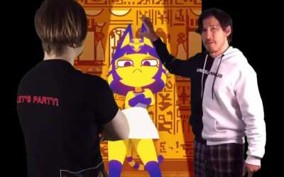 There&rsquo;s a BIG problem - 8 bit ryan and Mark green screen (credit by Kris for the ankha dance)