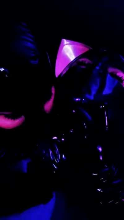 Wet latex kisses