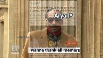 Finally Aryan Khan thanks all memers for calling people all over the universe to save him !!!