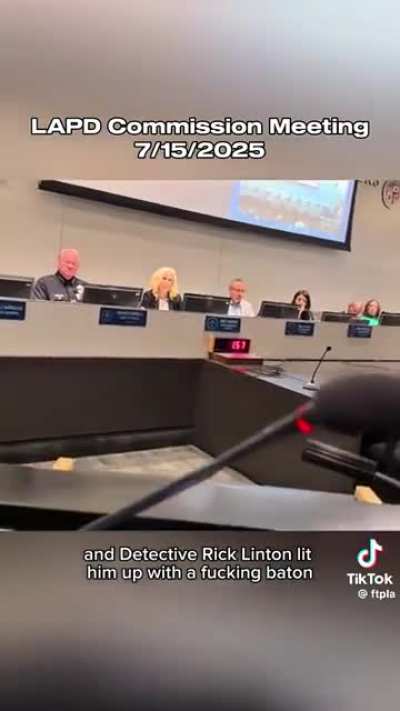 Guy reads the riot act to LAPD commissioner meeting about ICE..