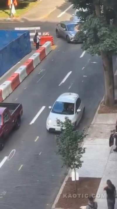 Naked Girl vs Traffic