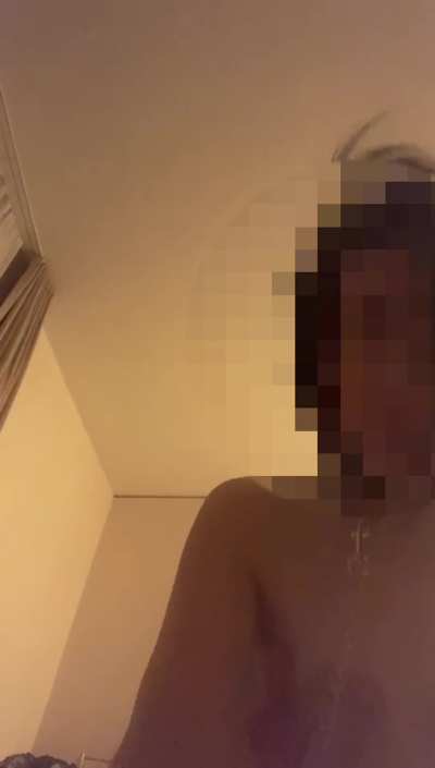 Asian size queen wife, fucked by bull wearing a collar and leash, tells him he is so big and that it&rsquo;s almost too big for her tight little pussy - click redgifs link for sound