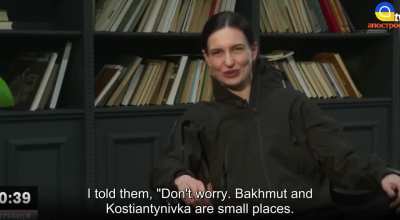 Olha, callsign "Witch," talks about how her unit lost their lucky vehicle, "Dexter," in Bakhmut. (Hint: they kept their luck.)