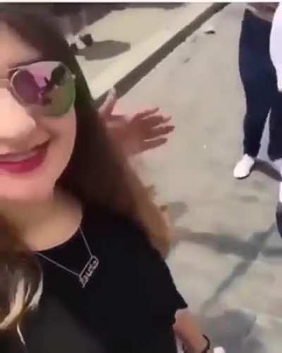 Just a girl filming herself