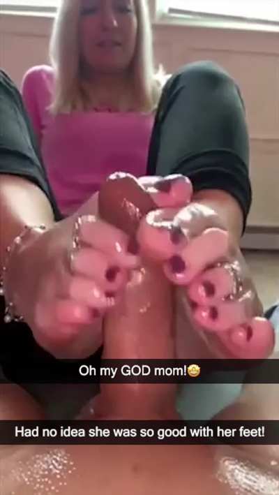 Graduation footjob (Foot fetish)