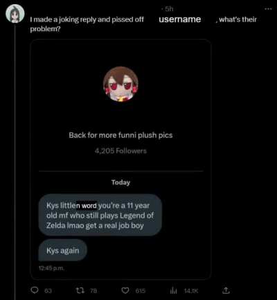 "The account responded calmly"
