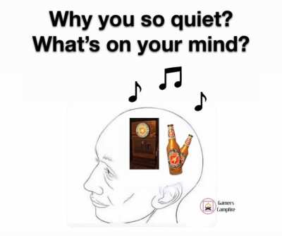 No thoughts. Head empty, except for Double Tap jingle &eth;&para;