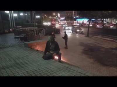 70 years old man sets himself on fire in front of a TV station in Taiwan