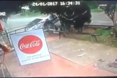 This car crash is sponsored by Coka Cola