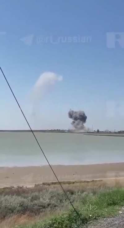 The moments after the strike on the bridge near Chongar