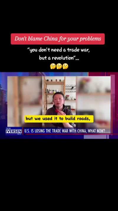 Don't blame China for your problems..."They rob you blind and you thank them for it"