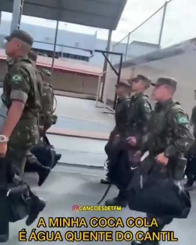 Brazilian army singing "I exchanged my PlayStation for an Assault Rifle"