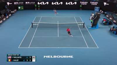 Women tennis, but the moans are replaced by Hos from The Sopranos