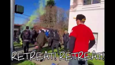 Most Amazing 5 Seconds of Today's Rallies (Antifa vs. Trump)