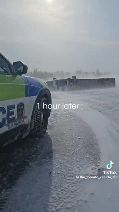 Rider records GO Bus driver speeding in the snow prior to tipping over