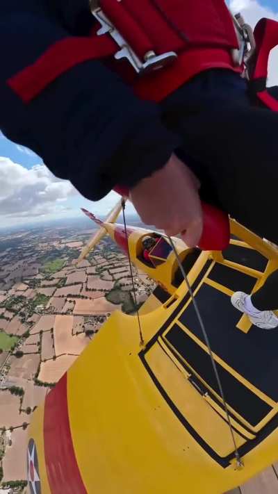 "Decided to strap myself to a plane and go upside down" - IG August 2026