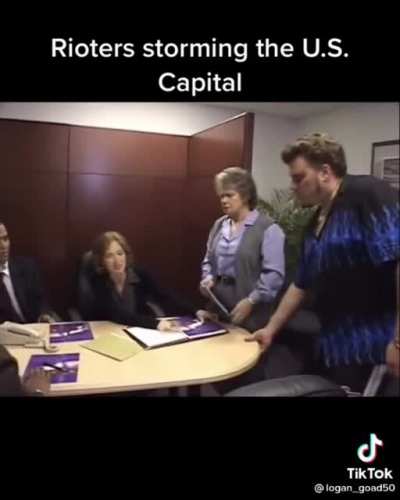 Rioters storming the U.S. Capitol: