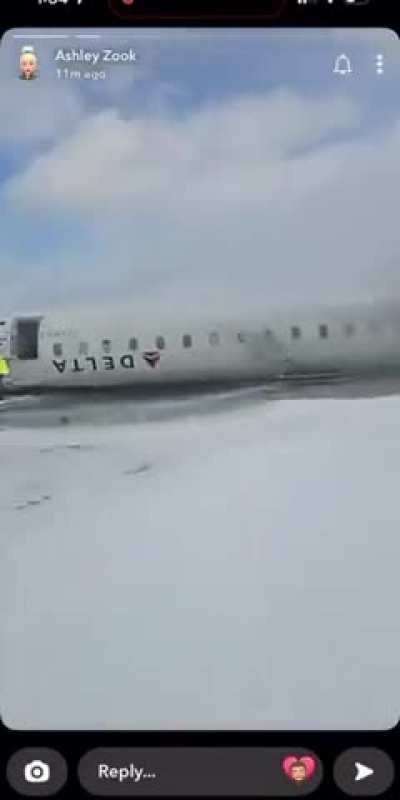 Video from passenger aboard the Delta Airlines plane.