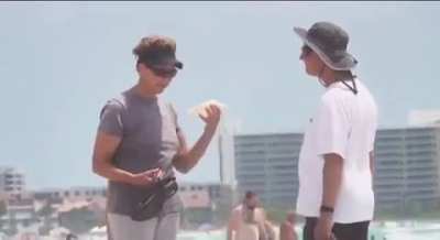 This guy found a beautiful shell for his woman.