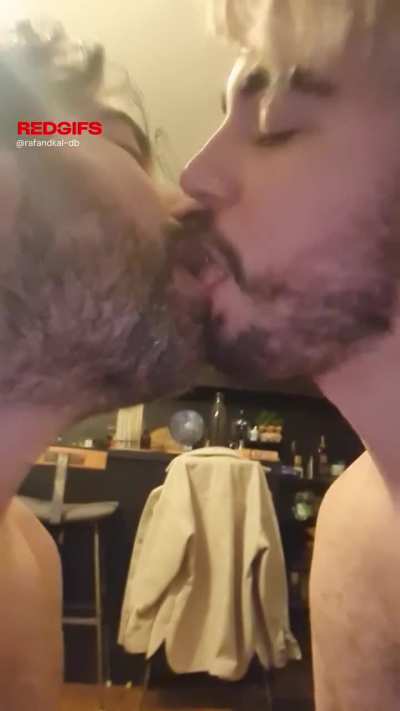 Would you rather massage your dick with ours, or just get down and suck? Raf (22) and Kal (41)