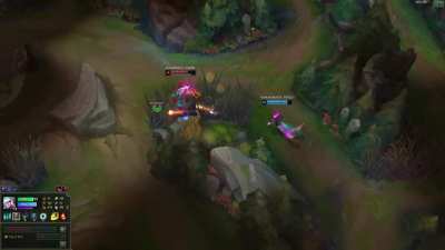 When the enemy jgler tries to 1v1 the sup...