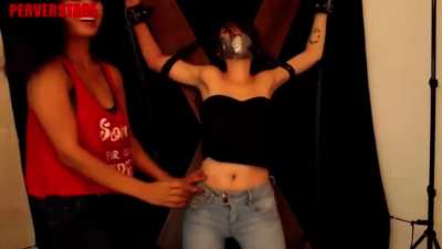 My latina sisters are fighting over a christmas Crop Top so they tickled each other&rsquo;s belly button&rsquo;s part
