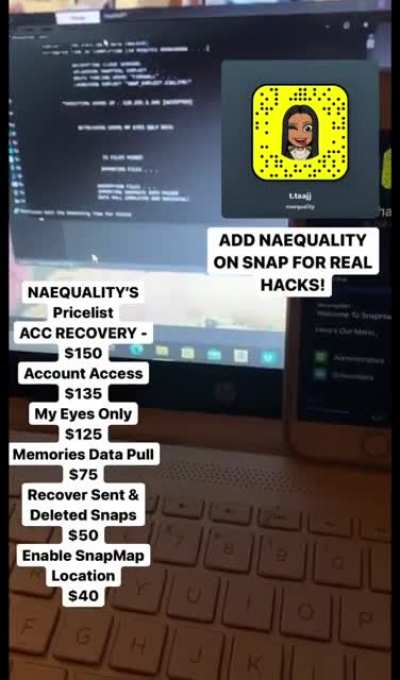 Contact "NAEQUALITY" over on Snapchat to order social media hacks for Snapchat, Instagram , Facebook, Twitter , &amp;amp; More! Group Link In Comments. Go Contact "NAEQUALITY" over on Snapchat to order social media hacks for Snapchat, Instagram , Facebook, Tw