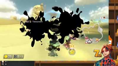 Roberu's final moments in his Mario Kart "Get 7th or below and instantly go to sleep" challenge