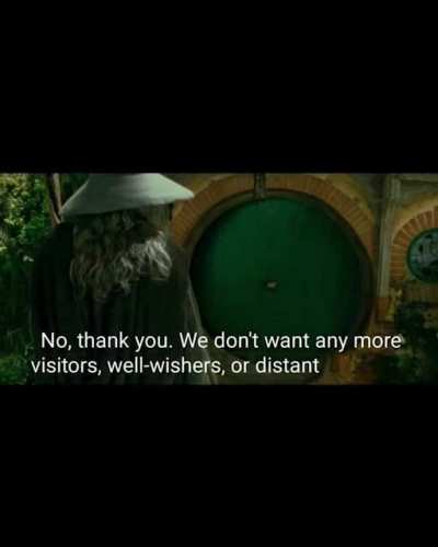 Macho Mandalf Gets Bilbo into the "Ring"