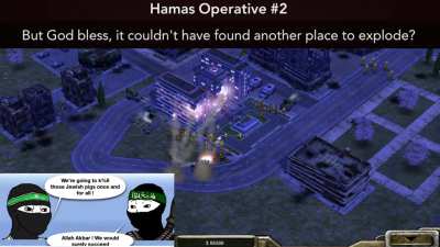 Completely credible tactical view recreation of recent events at the Al-Ahli Baptist Hospital