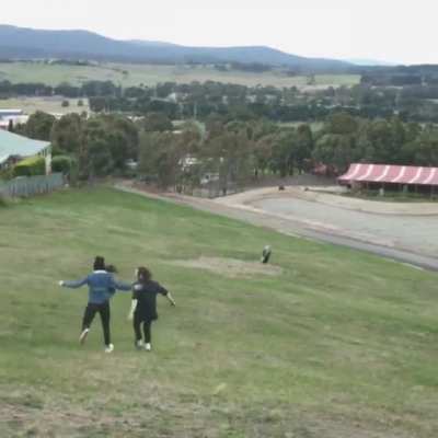 Rolling down a hill (source: @jstrakertroublemaker on instagram)