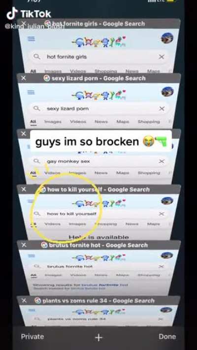 😭 brokcken