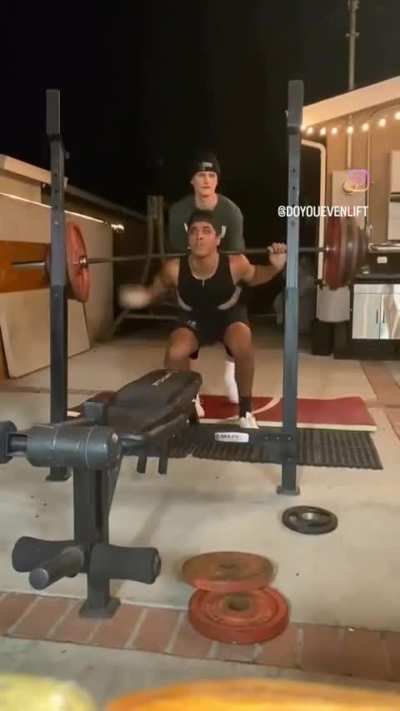 When you have a incompetent spotter.