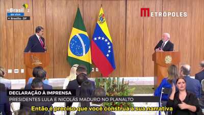 Lula diz que Venezuela é vítima de “narrativa de antidemocracia e autoritarismo”.