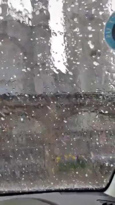 So we got a hailstorm...