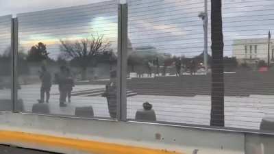 Video taken in front of the US capitol after an attempted coup