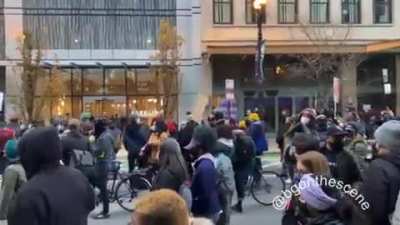 Kyle Rittenhouse verdict protesters shout &ldquo;The only solution is communist revolution&rdquo;