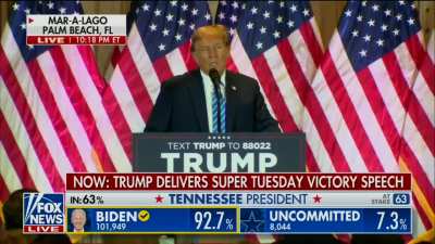 Trump: "A lot of experts have said the stock market is the only thing that is doing well and that is doing well because our poll numbers are so much higher than Joe Biden's."