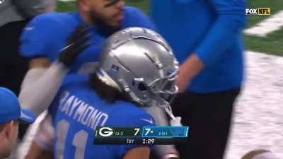 [Highlight] Today marks 75 days until the 2022 NFL Season Starts! Let&rsquo;s remember this 75 yard trick play from Tom Kennedy to Kalif Raymond that went for a TD against the Packers last season. Lions win, 37-30.