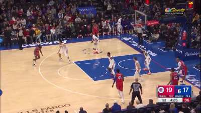 [Highlight] Ivica Zubac blocks James Harden step back three in isolation