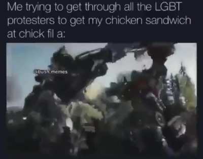Never stopping til I get to Chick-fil-A