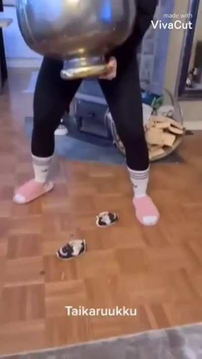 Mean lady sucked her cat into her vase and did a victory dance