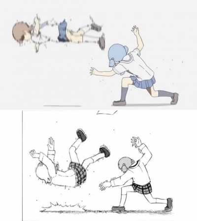 [Art] Understandable reaction to your Yaoi-drawing hobby being found out (Nichijou)