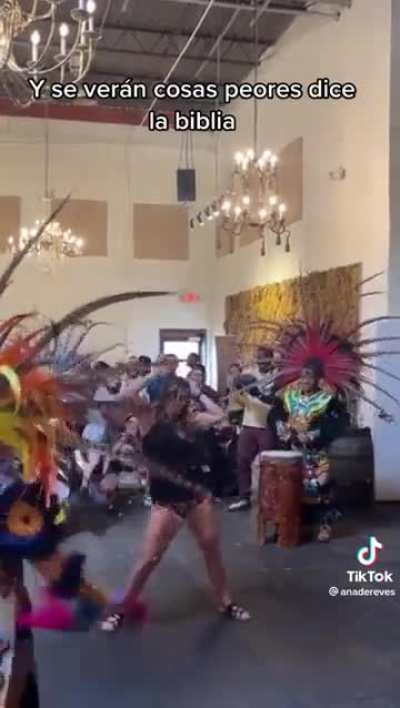 Twerking during a ceremonial Aztec dance&hellip;
