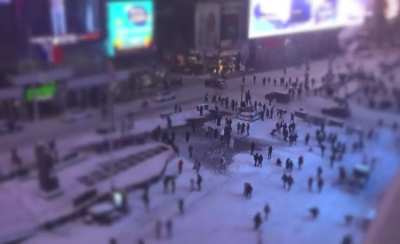 Blustery Times Square