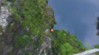 The Magnus Effect - When a small amount of spin is added to a dropped object, the object moves forward
