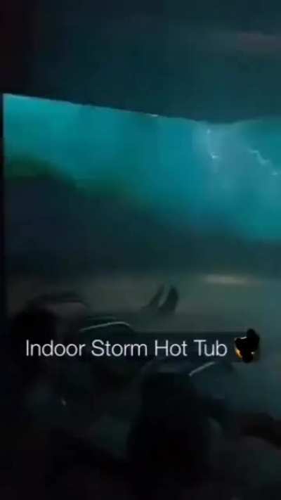 I'd never leave this hot tub!