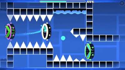 Among Drip Geometry Dash Layout 😳😳😳😳👌👌👌🔥🔥🔥 (Level ID 67243355)