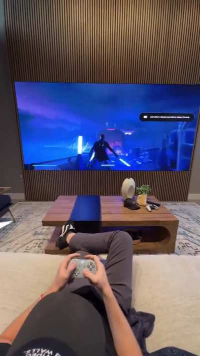 Gaming on a 156" MicroLED screen
